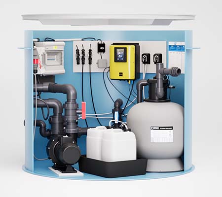 Albixon Technikschacht Station plus für PP Pools