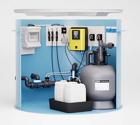 Albixon Technikschacht Station für PP Pools