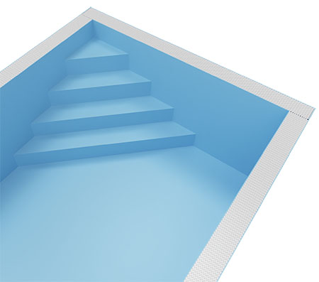 Ecktreppe für Albixon Fertigpool