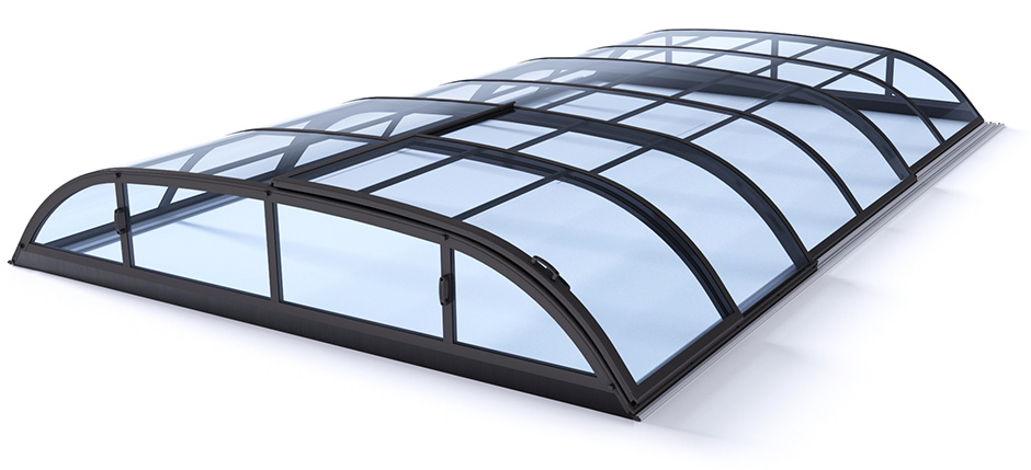 Poolüberdachung Dallas Clear