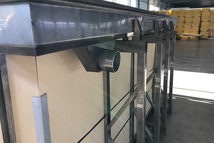 Edelstahlpool Rinneablauf Rahmenkonstruktion