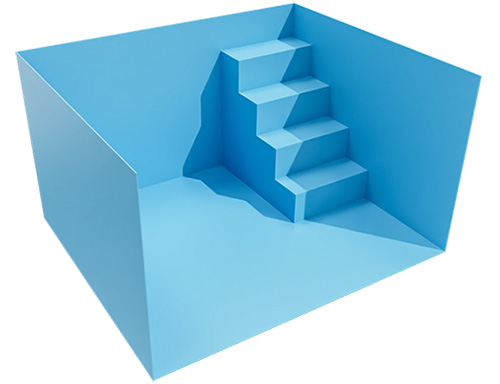Schmale Treppe