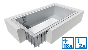 Handmade INOX Edelstahl Überlaufpool