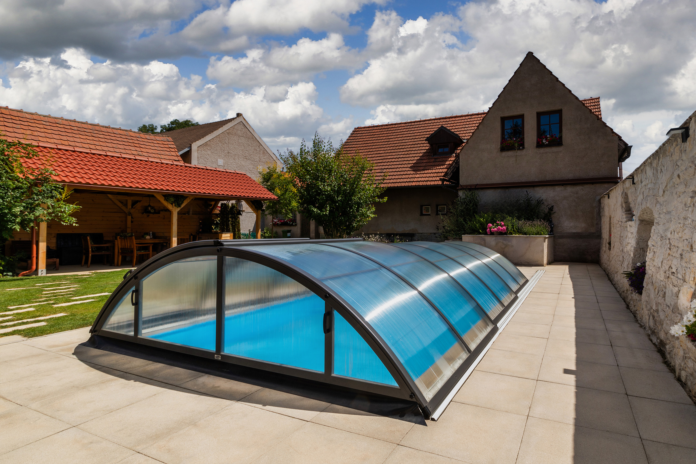Poolüberdachung Albixon Klasik A