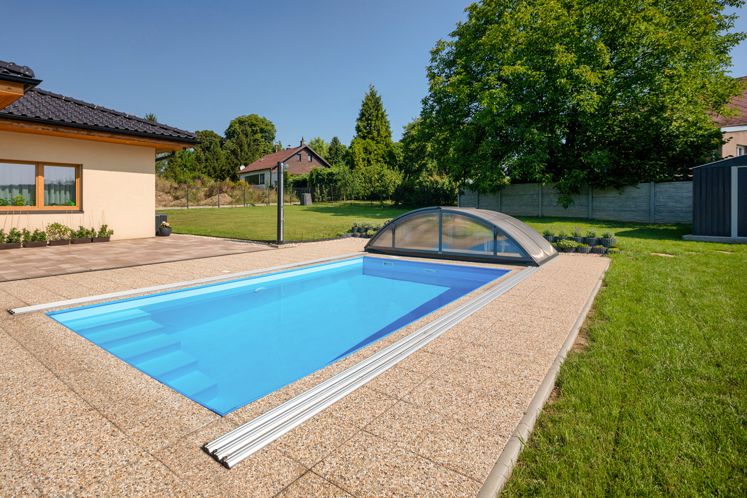 Poolüberdachung Albixon Klasik