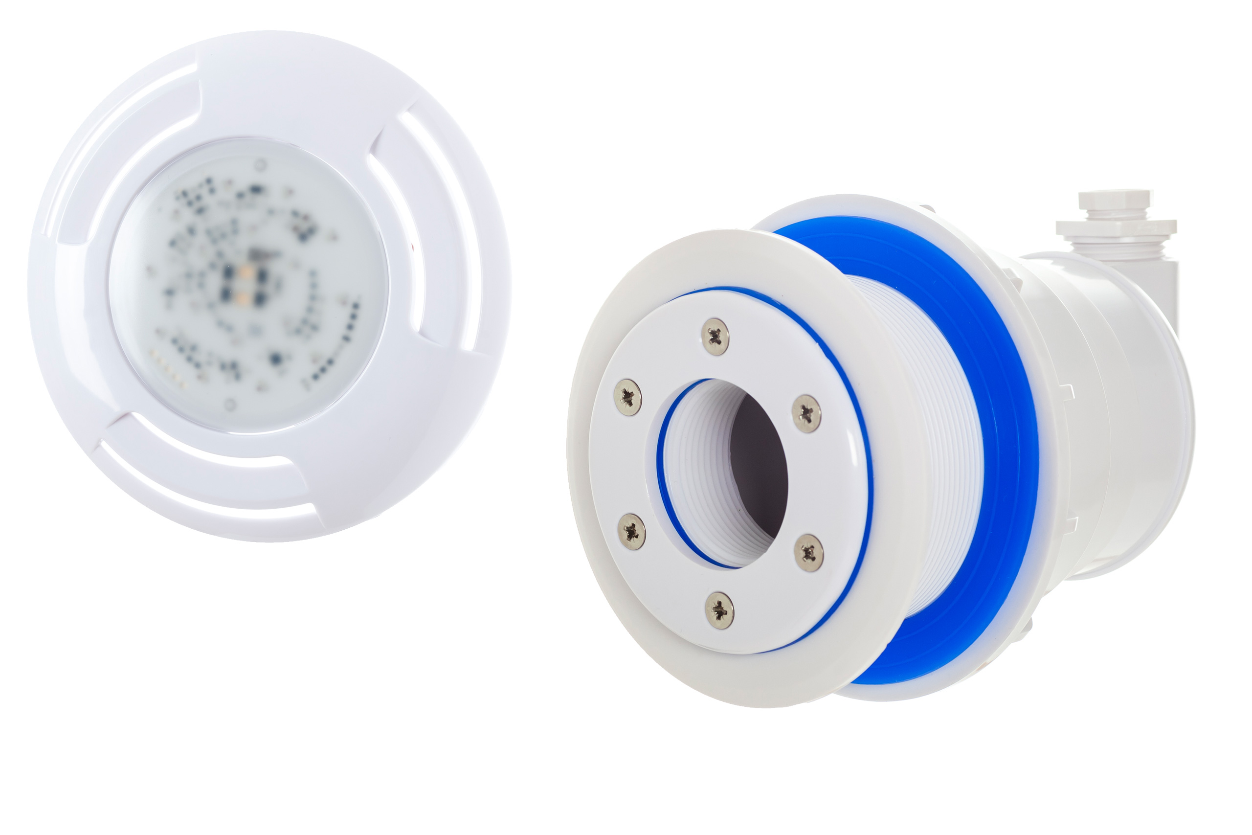 Adagio Pro 10 Warmweiss LED Pool Unterwasser Scheinwerfer Set Schwimmbad Beleuchtung