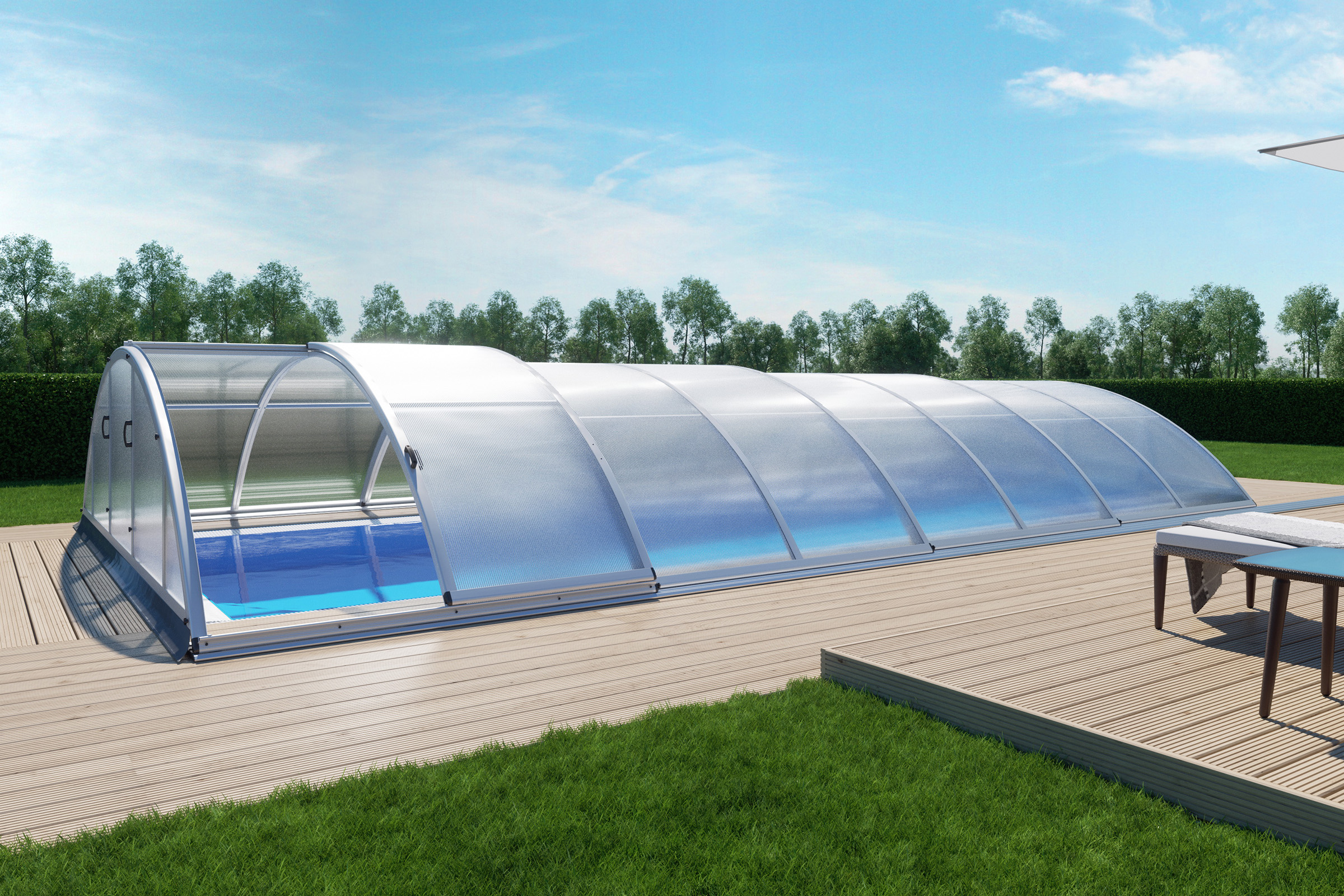 Poolüberdachung Albixon Klasik B